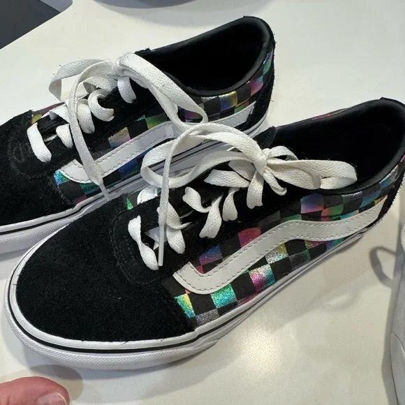 Vans Checkered Sneakers—2 pairs! Worn Once! - Picture 3 of 5